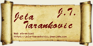 Jela Taranković vizit kartica